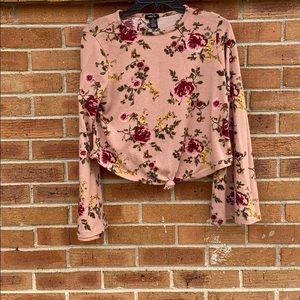 Long sleeve floral sweater